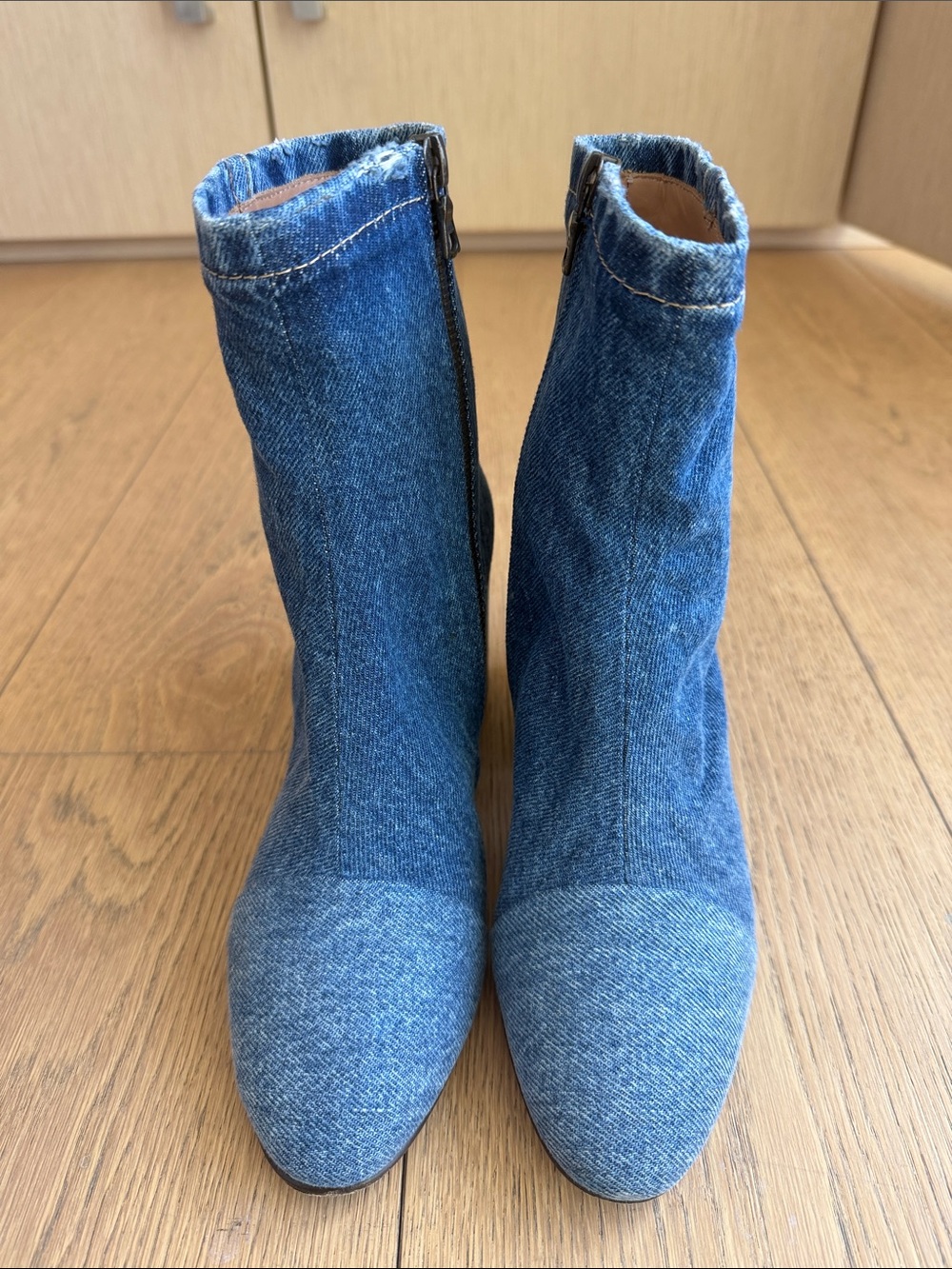 Dries Van Noten Denim Ankle Boots - Blue